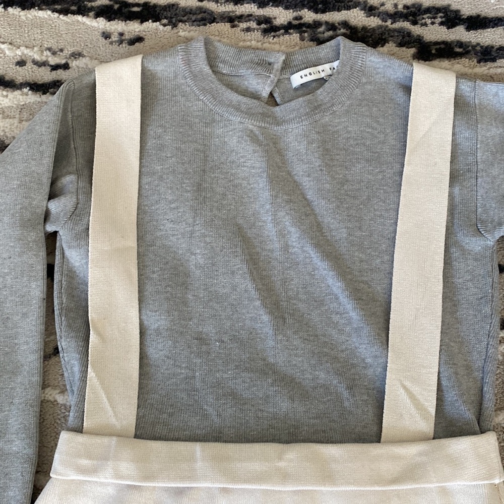English Factory knit sweater dress with suspender open back Sz:‎ Small - Picture 3 of 10